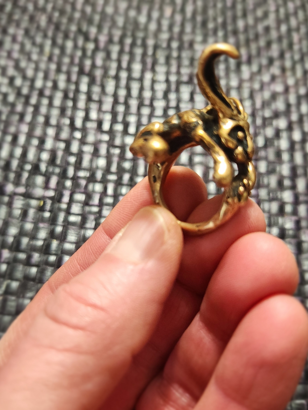 Bronze Jackrabbit Cocktail Ring - Picture 2 of 10